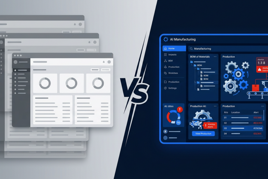 Comparison of generic horizontal SaaS dashboards versus purpose-built vertical AI for manufacturing